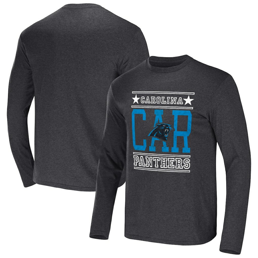Fanatics Carolina Panthers NFL x Darius Rucker Collection Long Sleeve T-Shirt Heathered Charcoal