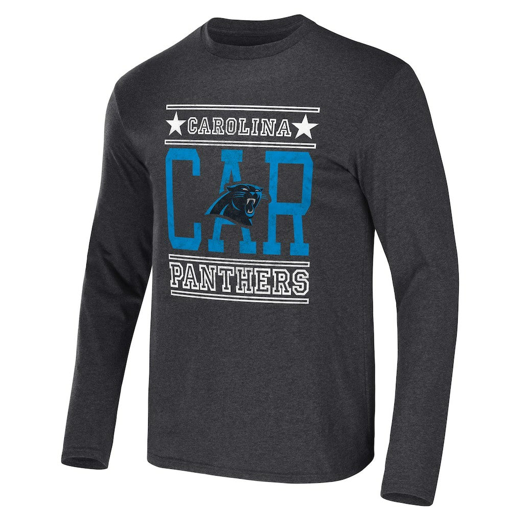 Fanatics Carolina Panthers NFL x Darius Rucker Collection Long Sleeve T-Shirt Heathered Charcoal