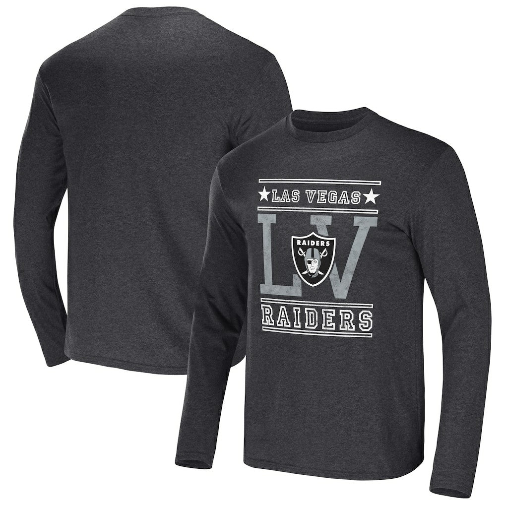 Fanatics Las Vegas Raiders NFL x Darius Rucker Collection Long Sleeve T-Shirt Heathered Charcoal