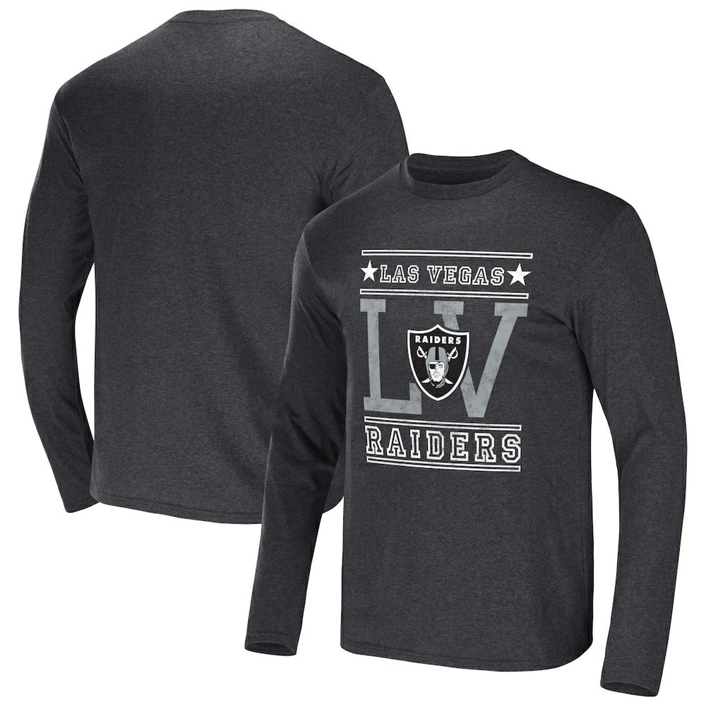 Fanatics Las Vegas Raiders NFL x Darius Rucker Collection Long Sleeve T-Shirt Heathered Charcoal