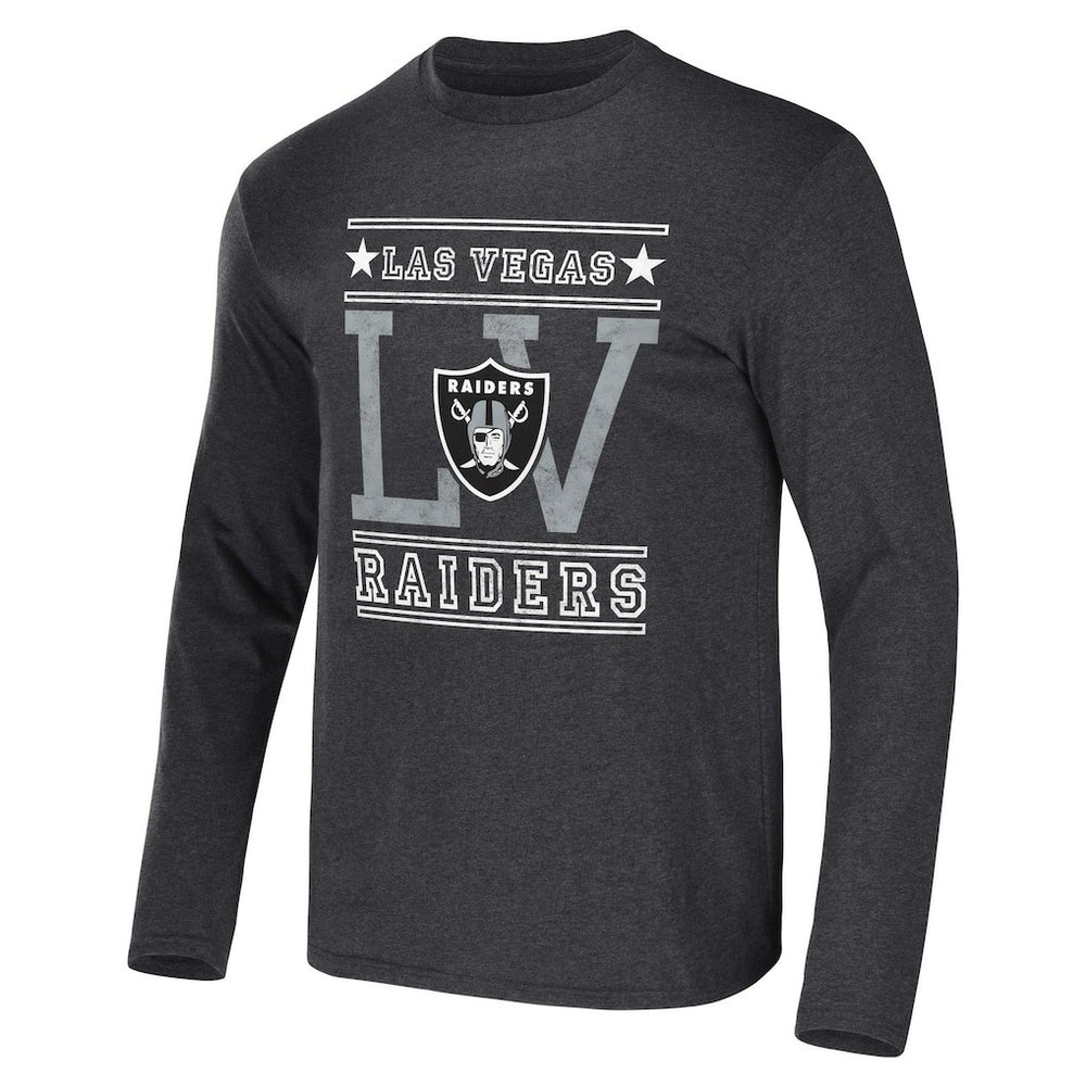 Fanatics Las Vegas Raiders NFL x Darius Rucker Collection Long Sleeve T-Shirt Heathered Charcoal