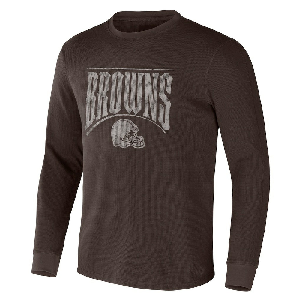 Fanatics Cleveland Browns NFL x Darius Rucker Collection Long Sleeve Thermal T-Shirt Brown