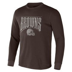 Fanatics Cleveland Browns NFL x Darius Rucker Collection Long Sleeve Thermal T-Shirt Brown