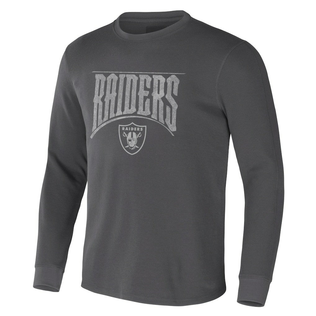 Fanatics Las Vegas Raiders NFL x Darius Rucker Collection Long Sleeve Thermal T-Shirt Charcoal
