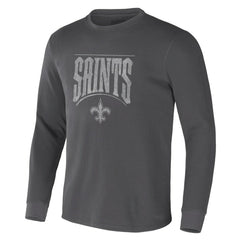 Fanatics New Orleans Saints NFL x Darius Rucker Collection Long Sleeve Thermal T-Shirt Charcoal