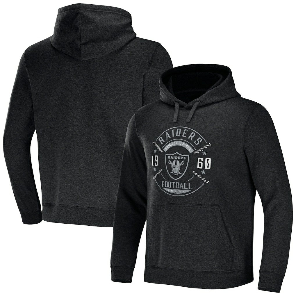 Fanatics Las Vegas Raiders NFL x Darius Rucker Collection Radar Pullover Hoodie Heather Charcoal