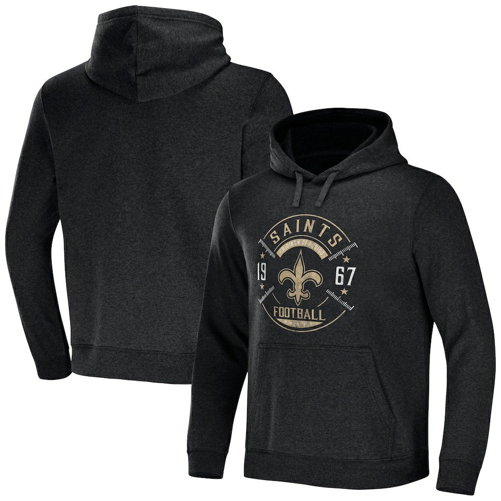Fanatics New Orleans Saints NFL x Darius Rucker Collection Radar Pullover Hoodie Heather Charcoal