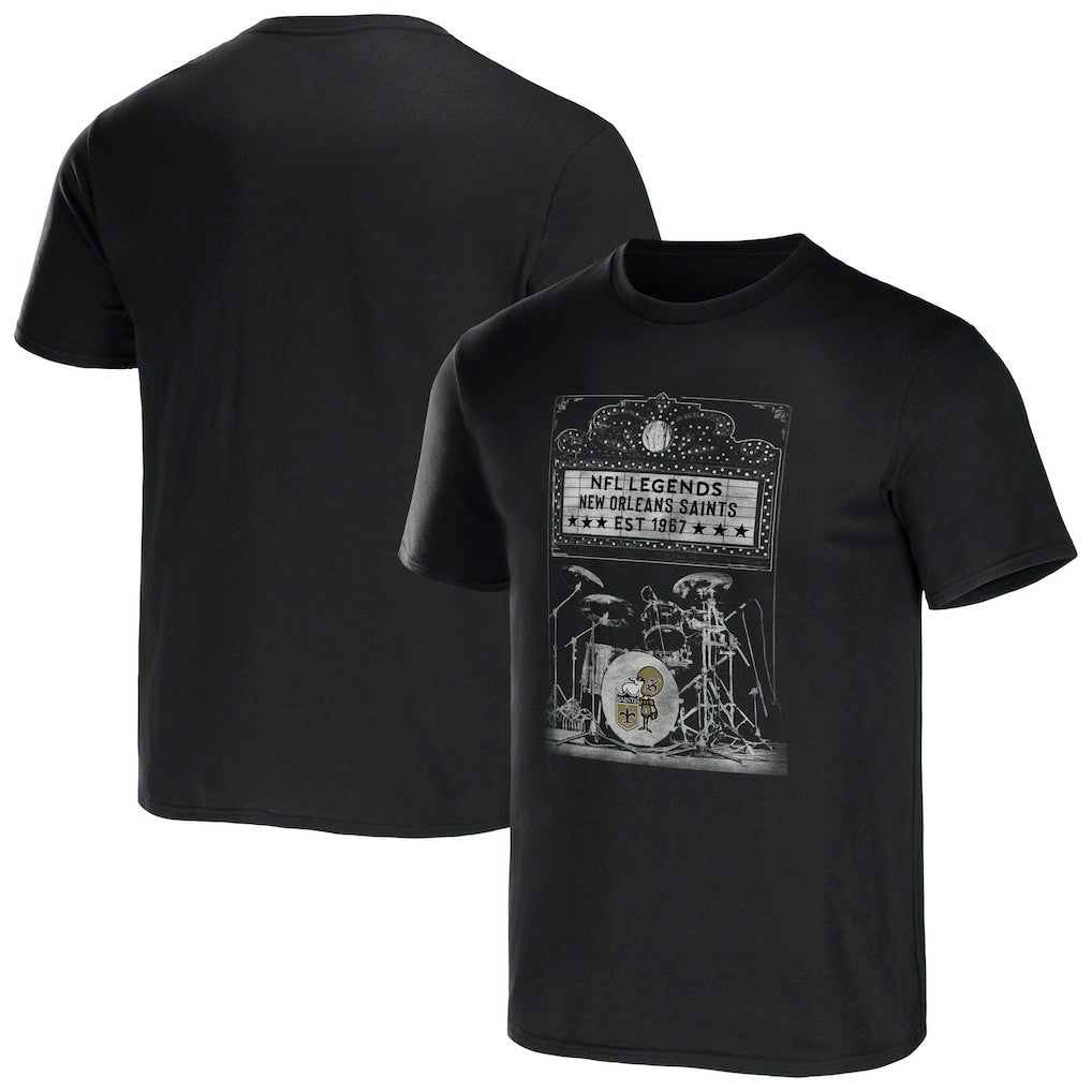 Fanatics New Orleans Saints NFL x Darius Rucker Collection Band T-Shirt Black