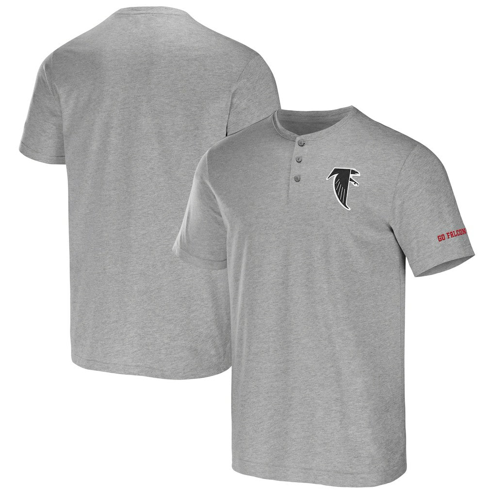 Fanatics Atlanta Falcons NFL x Darius Rucker Collection Henley T-Shirt Heather Gray