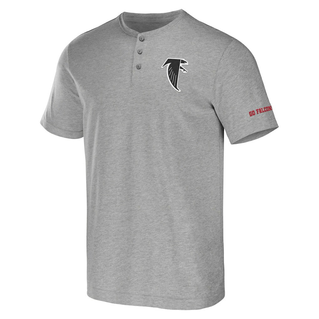 Fanatics Atlanta Falcons NFL x Darius Rucker Collection Henley T-Shirt Heather Gray