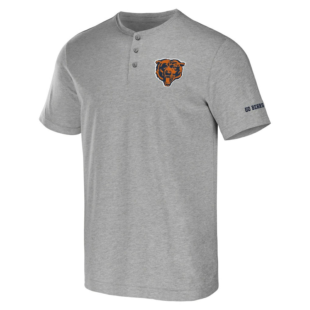 Fanatics Chicago Bears NFL x Darius Rucker Collection Henley T-Shirt Heather Gray