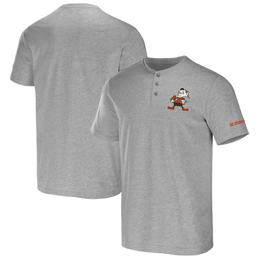 Fanatics Cleveland Browns NFL x Darius Rucker Collection Henley T-Shirt Heather Gray
