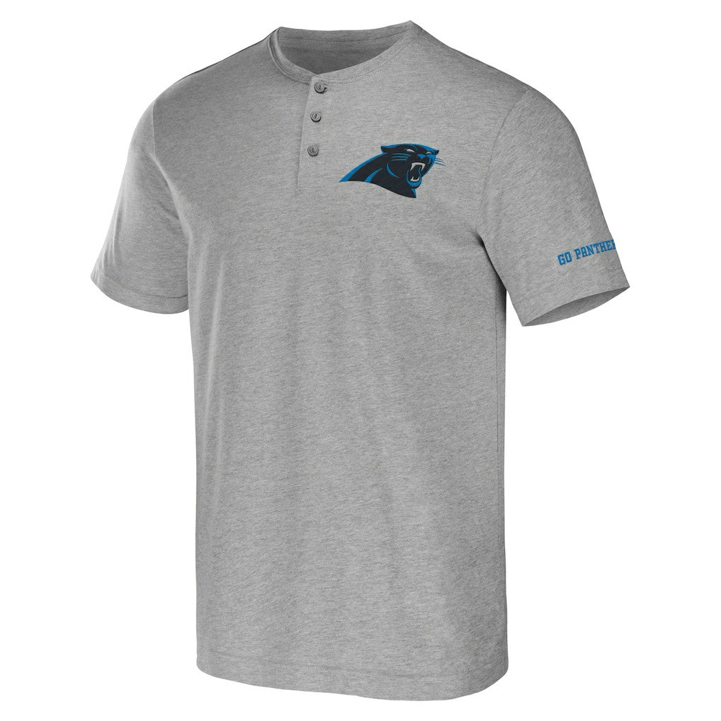 Fanatics Carolina Panthers NFL x Darius Rucker Collection Henley T-Shirt Heather Gray
