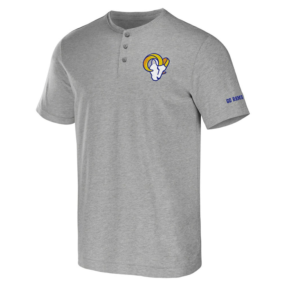 Fanatics Los Angeles Rams NFL x Darius Rucker Collection Henley T-Shirt Heather Gray