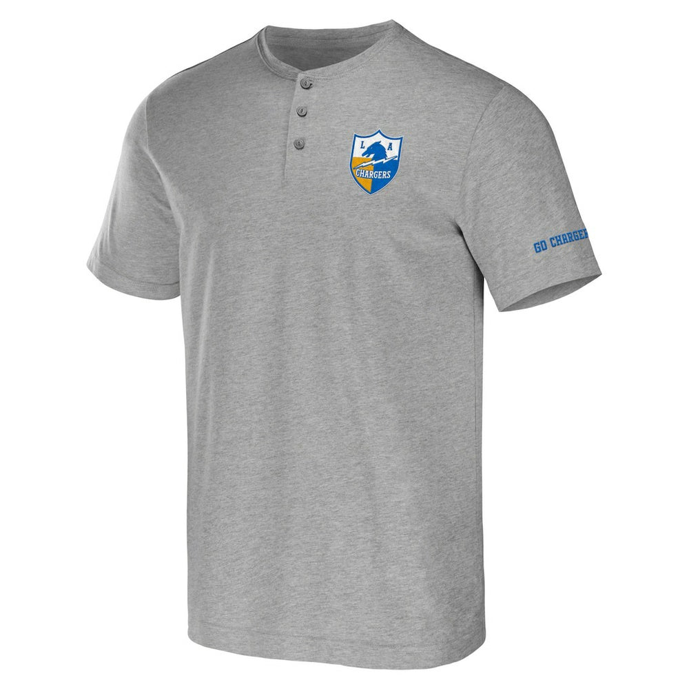 Fanatics Los Angeles Chargers NFL x Darius Rucker Collection Henley T-Shirt Heather Gray