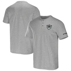 Fanatics Las Vegas Raiders NFL x Darius Rucker Collection Henley T-Shirt Heather Gray