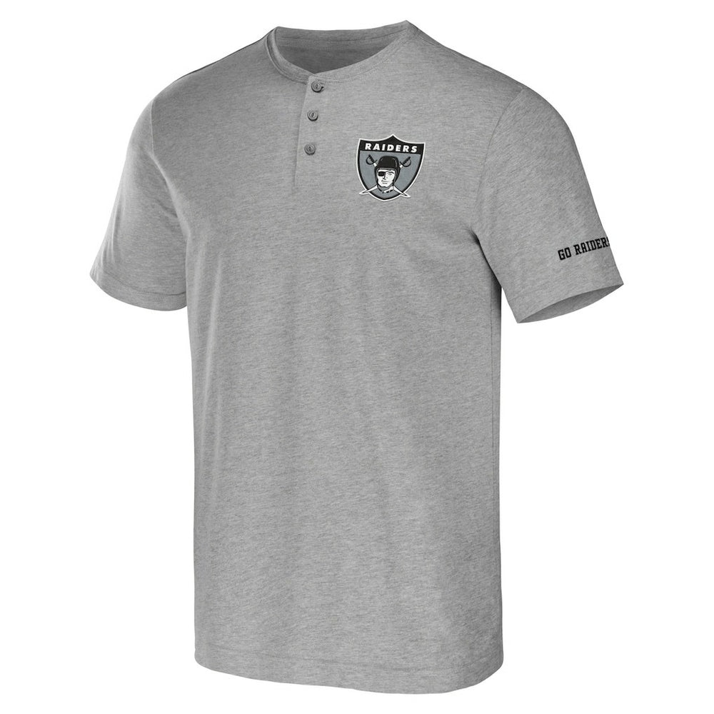 Fanatics Las Vegas Raiders NFL x Darius Rucker Collection Henley T-Shirt Heather Gray