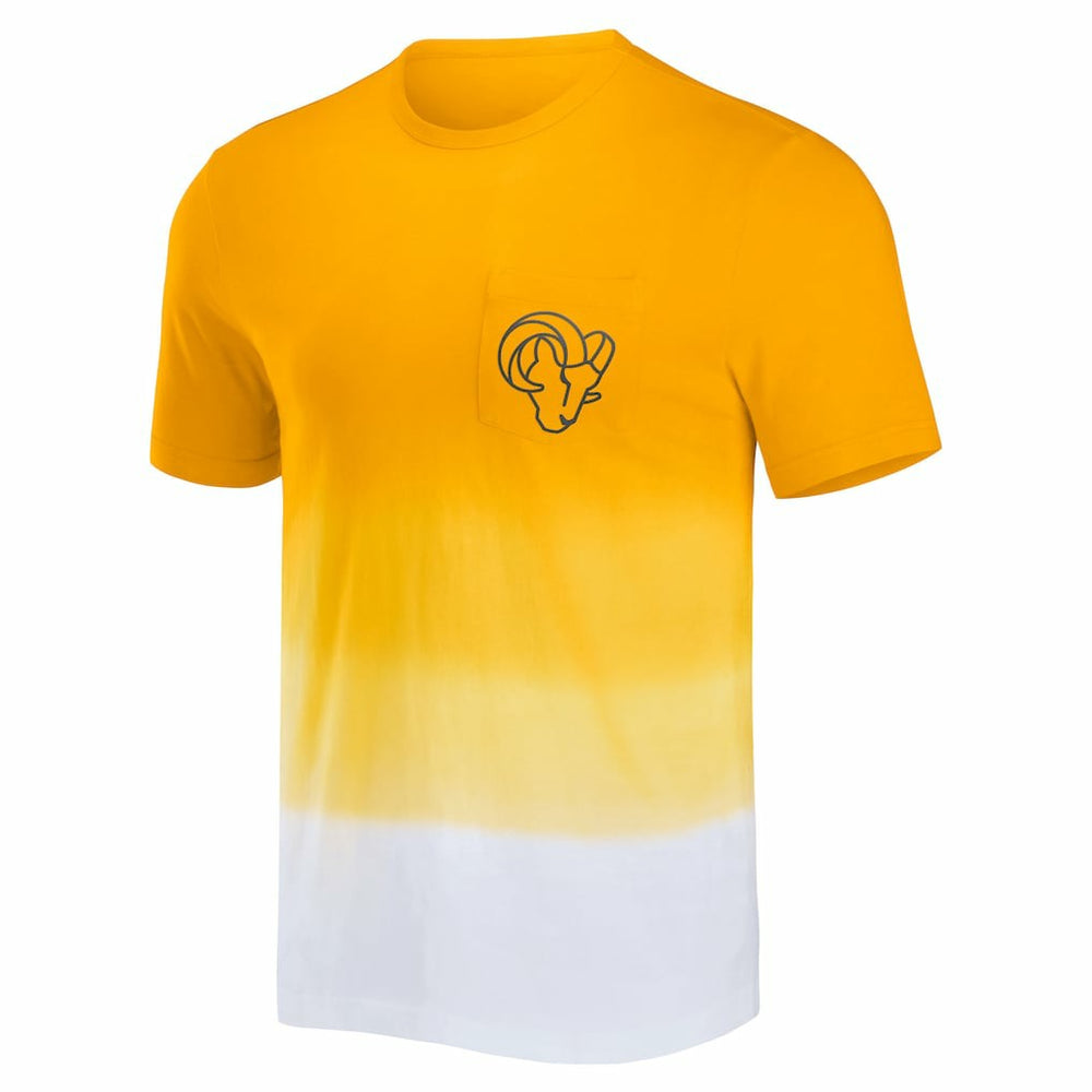 Fanatics Los Angeles Rams NFL x Darius Rucker Collection Dip Dye Pocket T-Shirt Gold/White