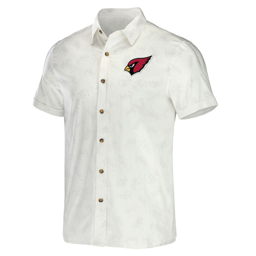 Fanatics Arizona Cardinals NFL x Darius Rucker Collection Woven Button-Up T-Shirt White