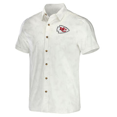 Fanatics Kansas City Chiefs NFL x Darius Rucker Collection Woven Button-Up T-Shirt White
