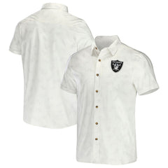 Fanatics Las Vegas Raiders NFL x Darius Rucker Collection Woven Button-Up T-Shirt White