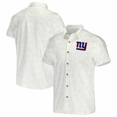 Fanatics New York Giants NFL x Darius Rucker Collection Woven Button-Up T-Shirt White
