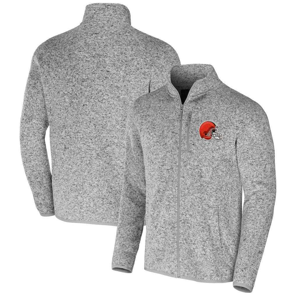 Fanatics Cleveland Browns NFL x Darius Rucker Collection Fleece Full-Zip Jacket Heather Gray
