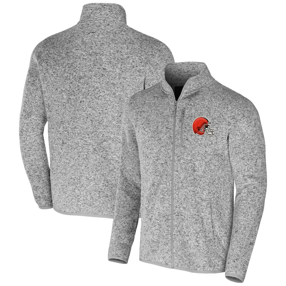 Fanatics Cleveland Browns NFL x Darius Rucker Collection Fleece Full-Zip Jacket Heather Gray