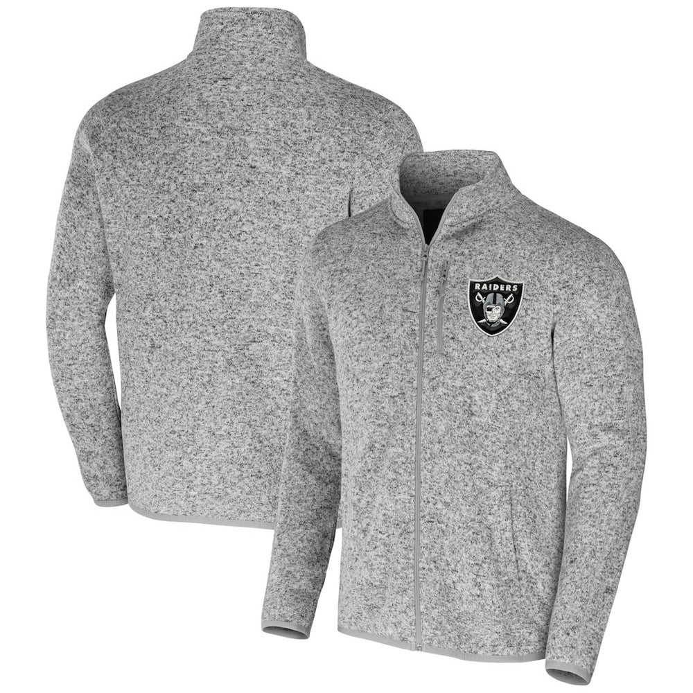 Fanatics Las Vegas Raiders NFL x Darius Rucker Collection Fleece Full-Zip Jacket Heather Gray