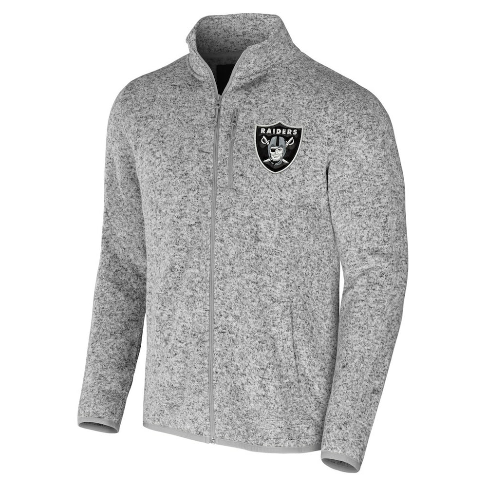 Fanatics Las Vegas Raiders NFL x Darius Rucker Collection Fleece Full-Zip Jacket Heather Gray