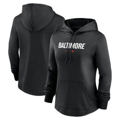 Baltimore Orioles Nike Women's City Connect Pregame Performance Pullover Hoodie - Black - Nike Lifestyle