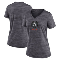 Baltimore Orioles Nike Women's City Connect Velocity Practice Performance V-Neck T-Shirt - Black - Nike Discount