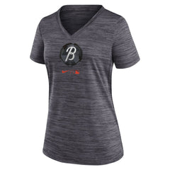 Baltimore Orioles Nike Women's City Connect Velocity Practice Performance V-Neck T-Shirt - Black - Nike Discount