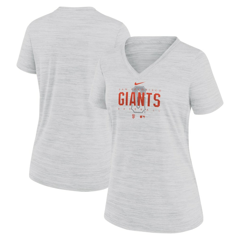 San Francisco Giants Nike Women's City Connect Velocity Practice Performance V-Neck T-Shirt - White - Nike Discount