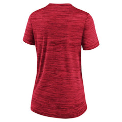 Miami Marlins Nike Women's City Connect Velocity Practice Performance V-Neck T-Shirt - Red - Nike Sale