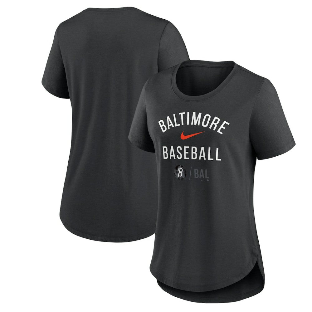 Baltimore Orioles Nike Women's City Connect Tri-Blend T-Shirt - Black - Nike Sale