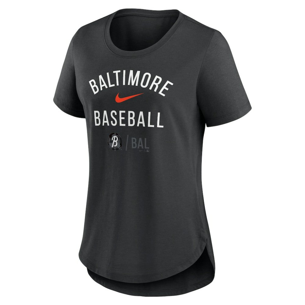 Baltimore Orioles Nike Women's City Connect Tri-Blend T-Shirt - Black - Nike Sale
