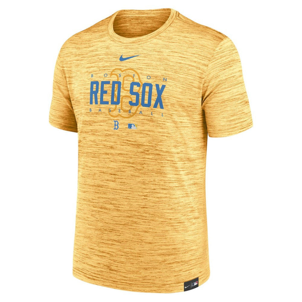 Boston Red Sox Nike City Connect Velocity Practice Performance T-Shirt - Gold - Nike Sale