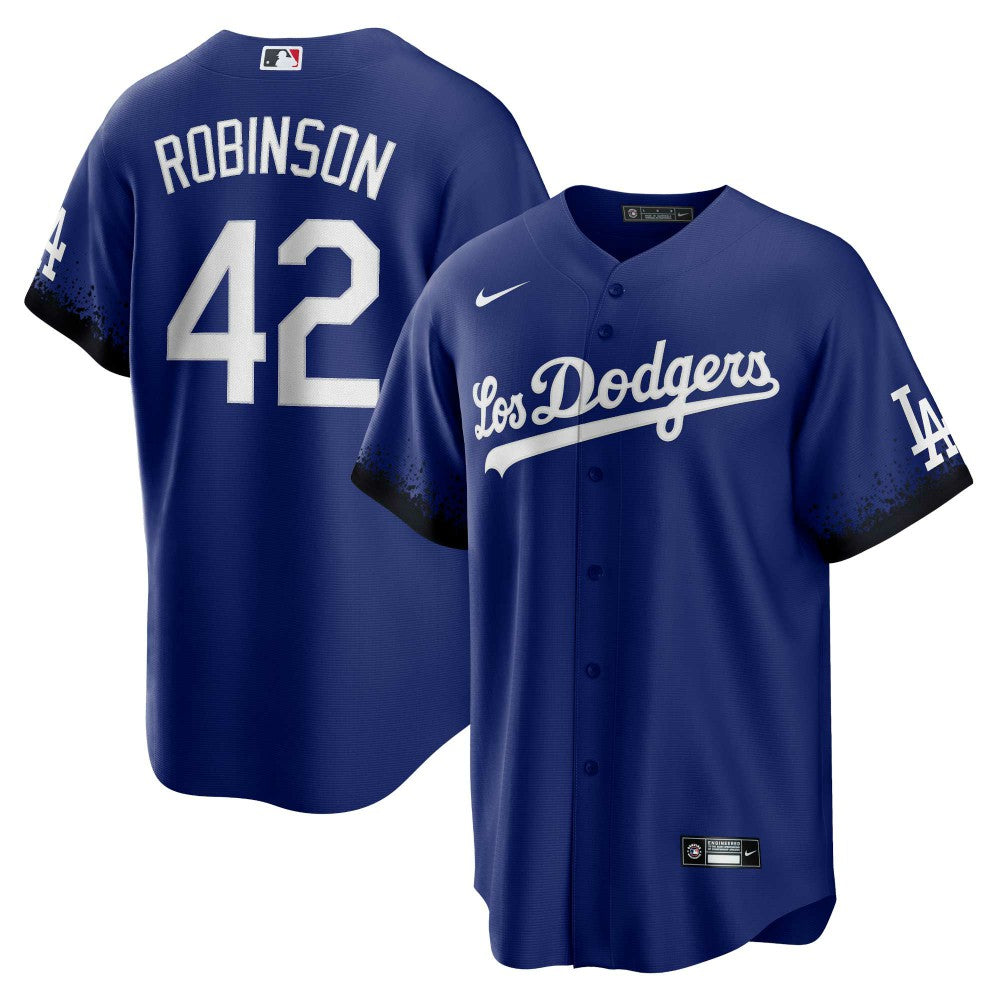 Jackie Robinson Los Angeles Dodgers Nike City Connect Replica Player Jersey - Royal - Nike on Sale