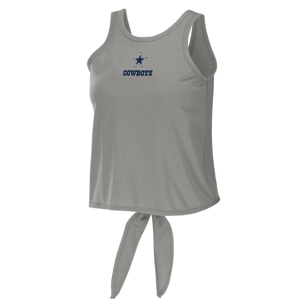 Dallas Cowboys WEAR by Erin Andrews Women's Open Back Twist Tie Tank Top Gray