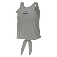Dallas Cowboys WEAR by Erin Andrews Women's Open Back Twist Tie Tank Top Gray