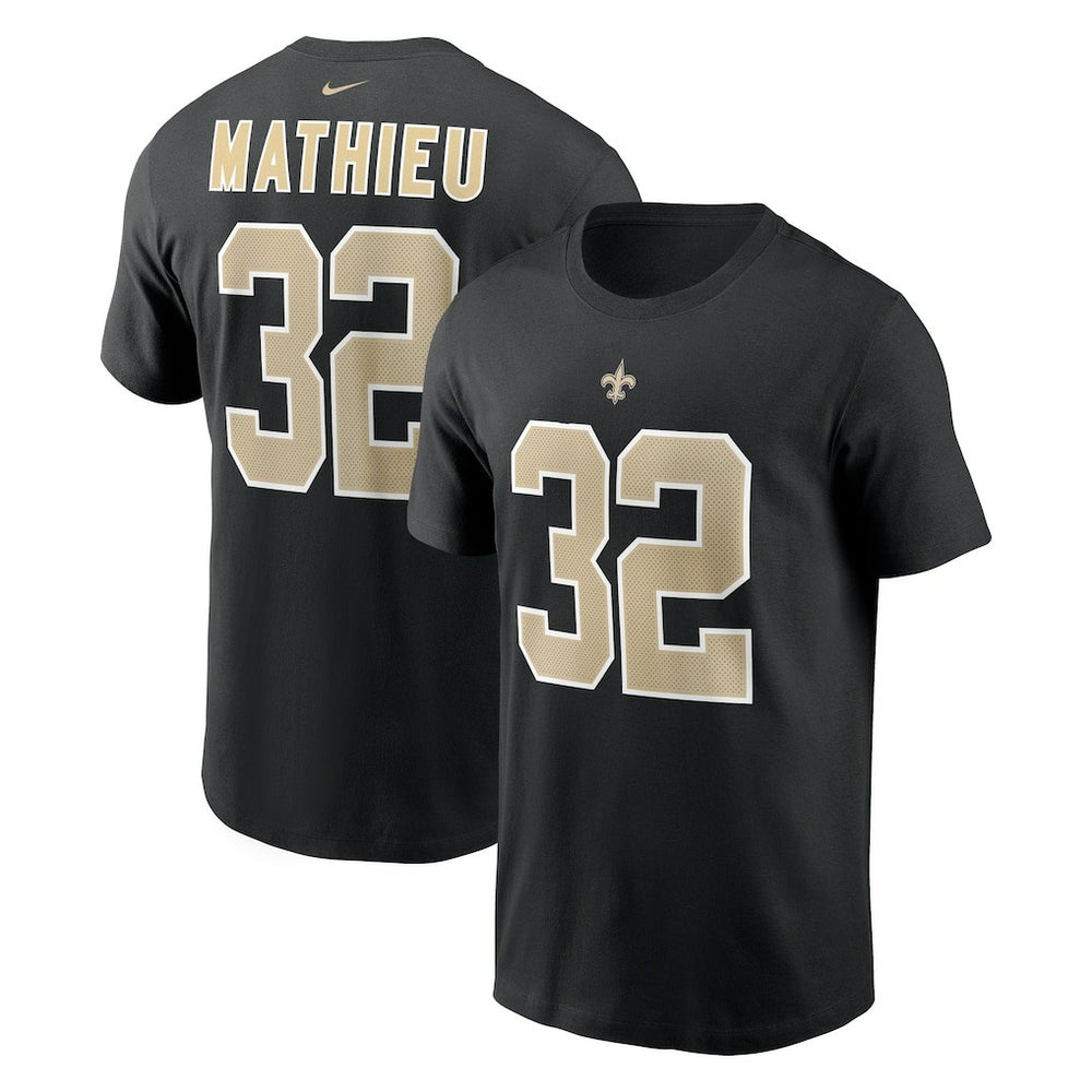 Nike Tyrann Mathieu New Orleans Saints Player Name & Number T-Shirt Black
