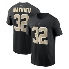 Nike Tyrann Mathieu New Orleans Saints Player Name & Number T-Shirt Black
