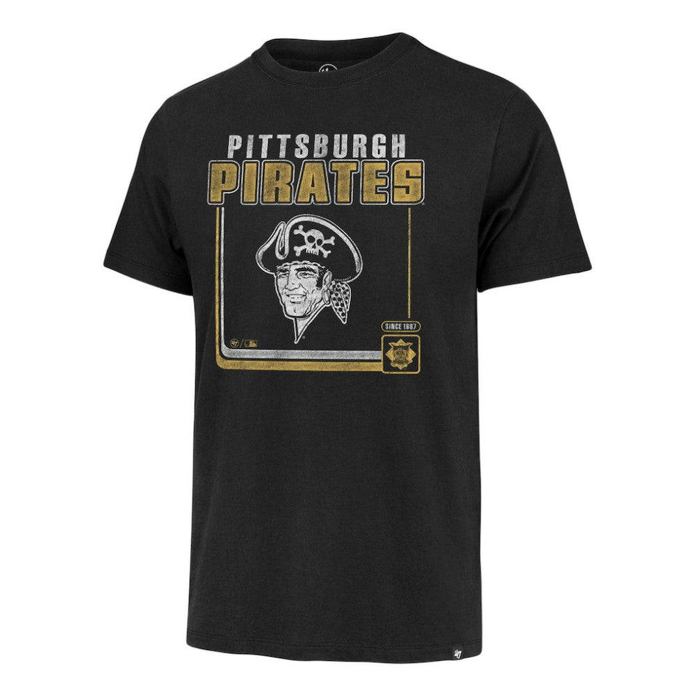 Pittsburgh Pirates '47 Cooperstown Collection Borderline Franklin T-Shirt - Black - 47 brand on Sale