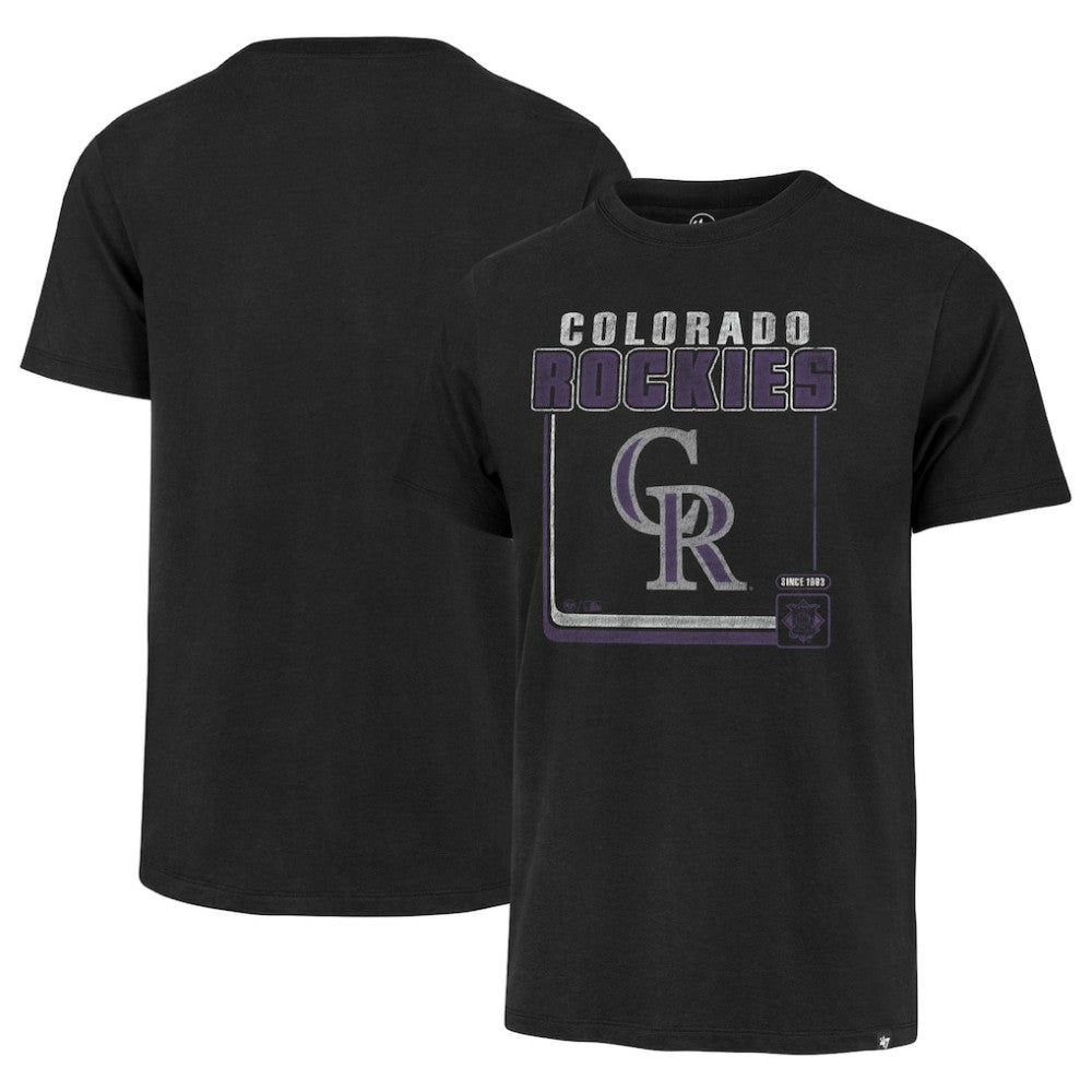 Colorado Rockies '47 Cooperstown Collection Borderline Franklin T-Shirt - Black - 47 brand Online