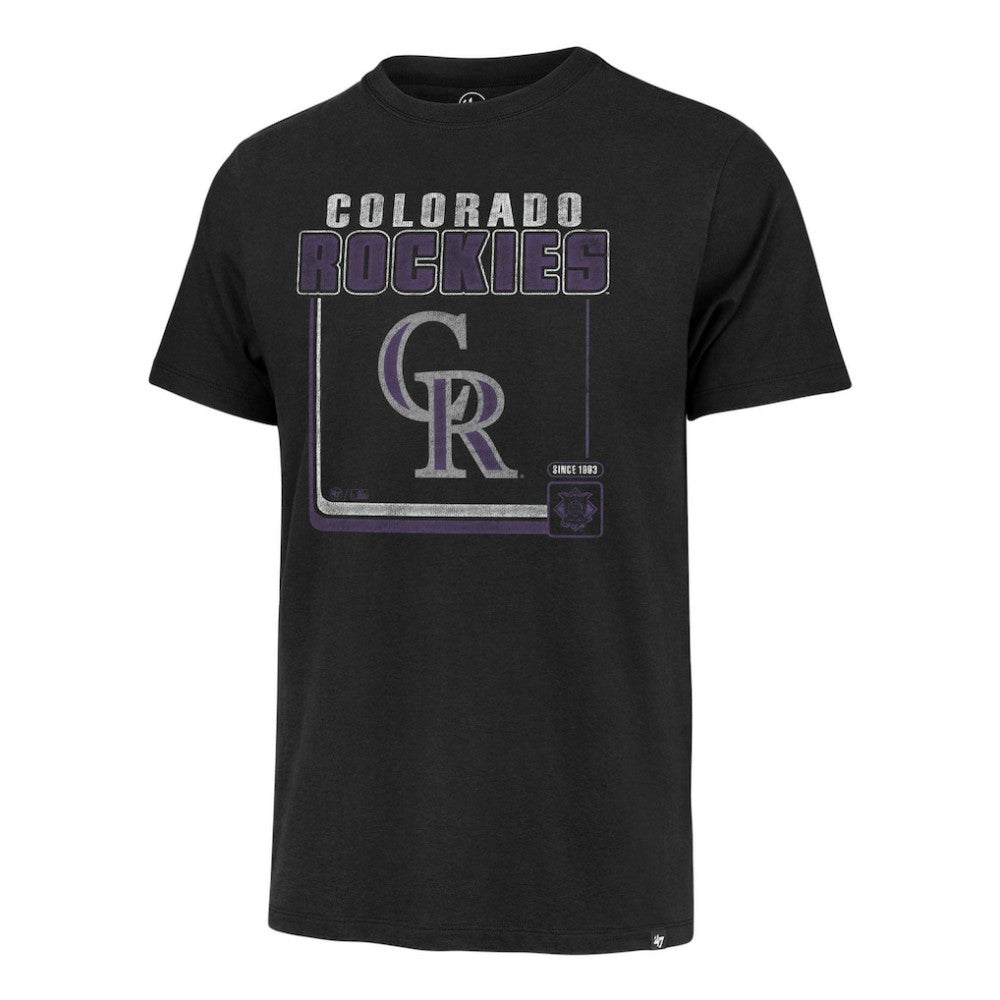Colorado Rockies '47 Cooperstown Collection Borderline Franklin T-Shirt - Black - 47 brand Online