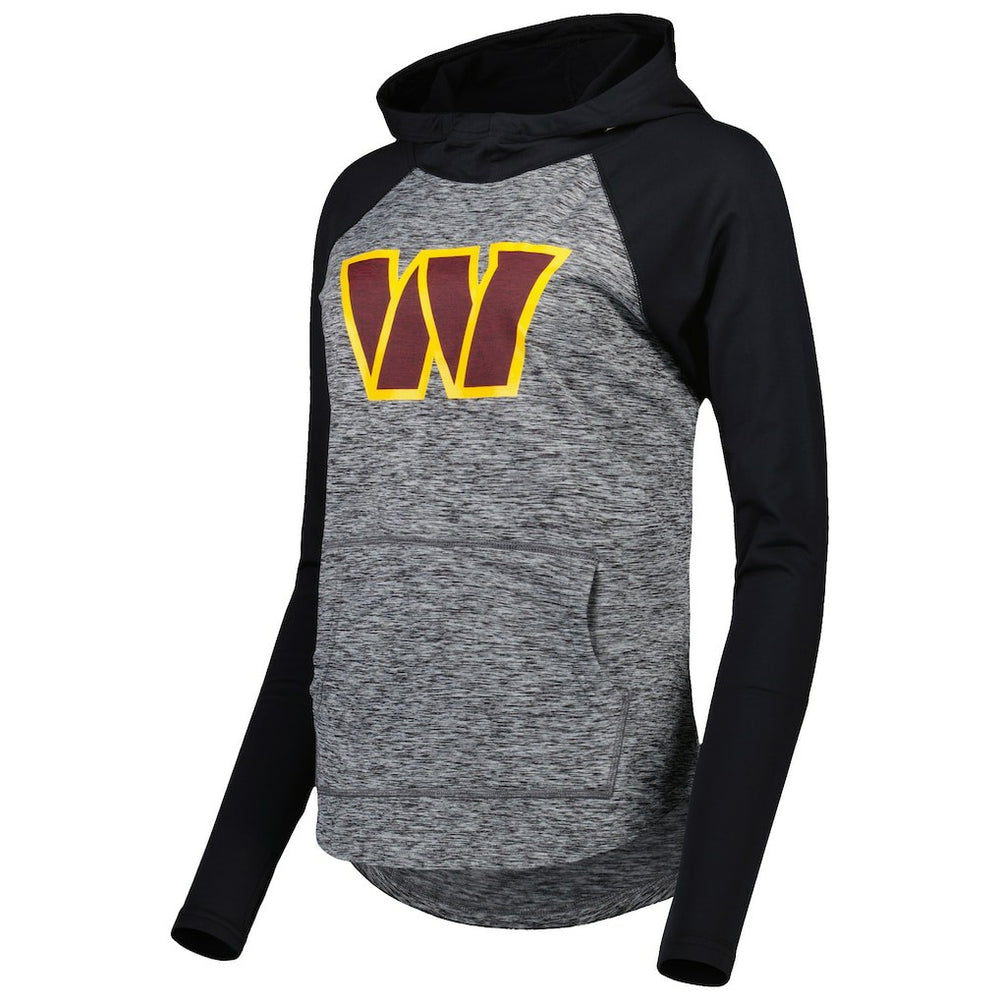 Washington Commanders G-III 4Her by Carl Banks Women's Championship Ring Raglan Pullover Hoodie Heathered Gray/Black