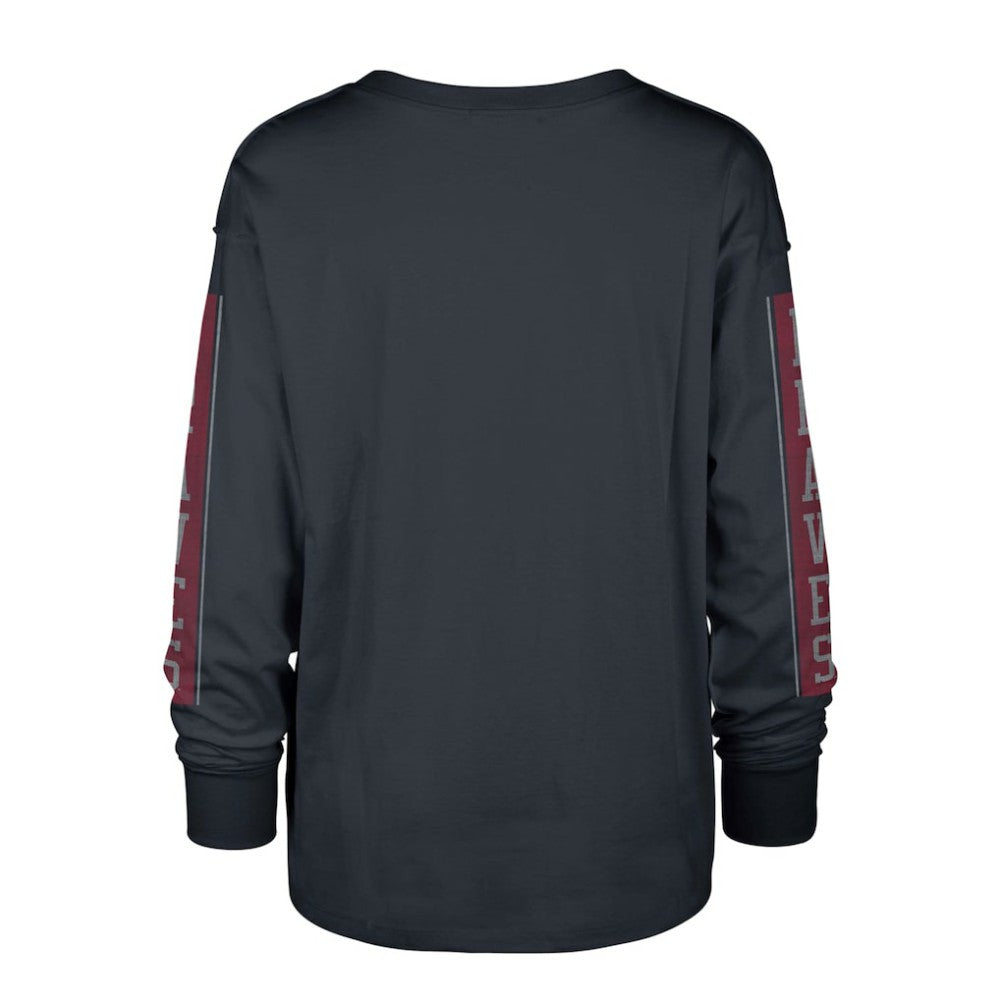 Atlanta Braves '47 Women's Statement Long Sleeve T-Shirt - Navy - 47 brand Discount