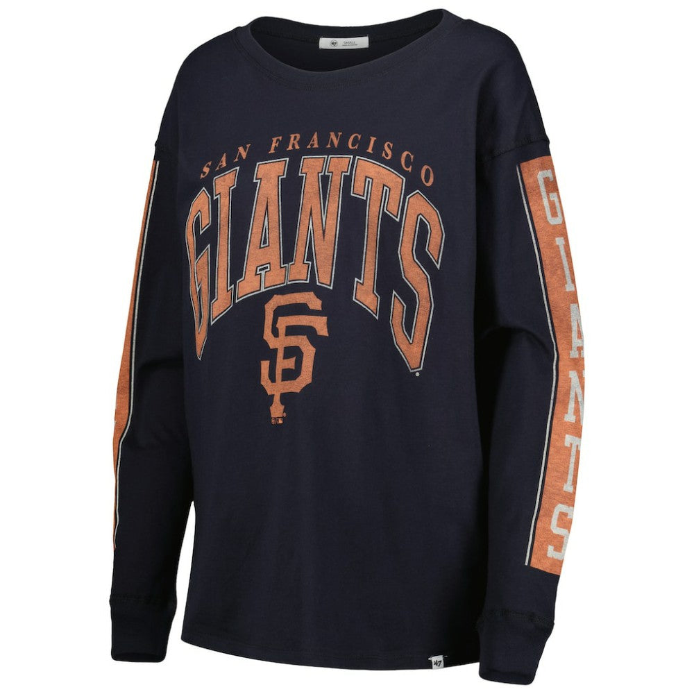San Francisco Giants '47 Women's Statement Long Sleeve T-Shirt - Black - 47 brand Discount