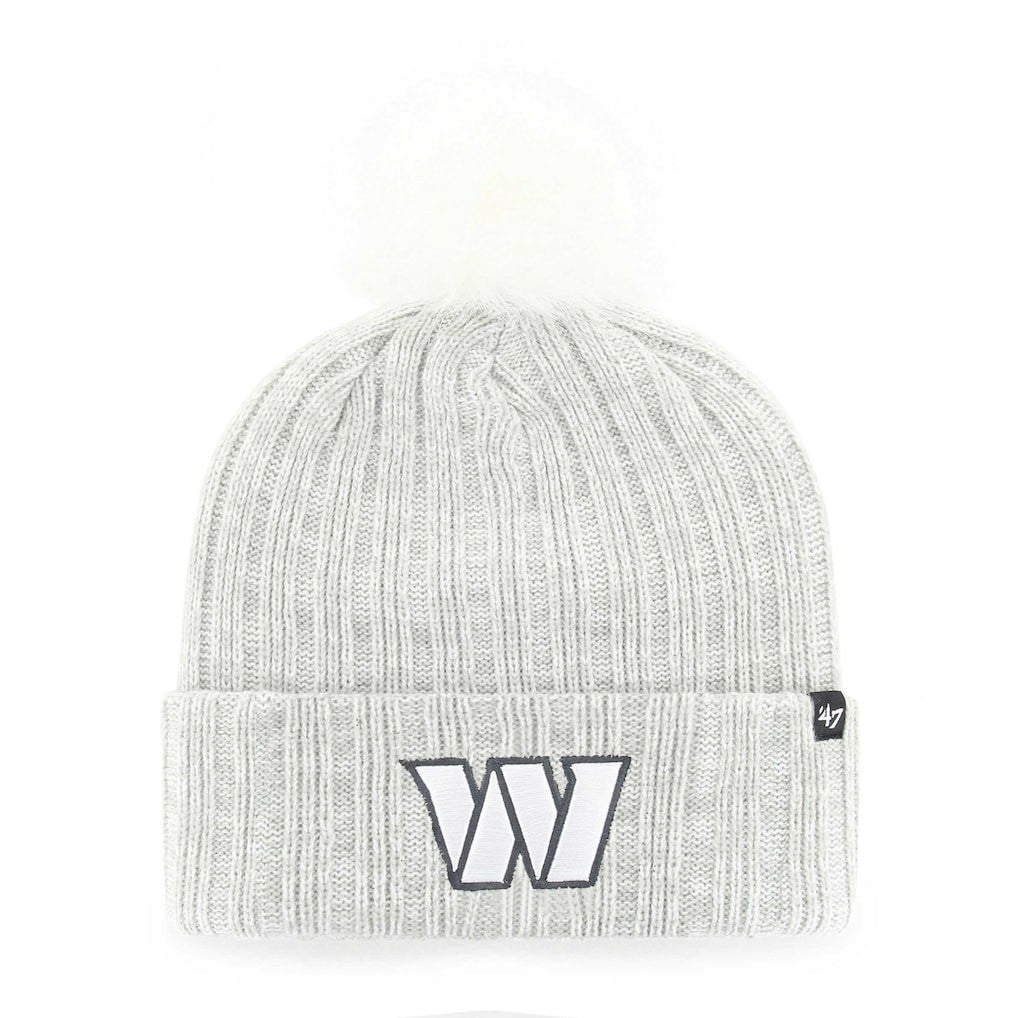47 brand Washington Commanders '47 Women's Koda Cuffed Knit Hat with Pom Gray